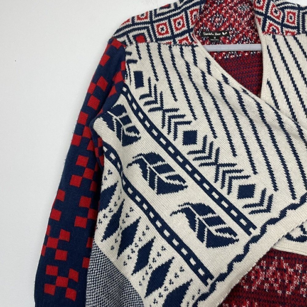 Double Zero Aztec Checked Unique Drape Front Card… - image 2